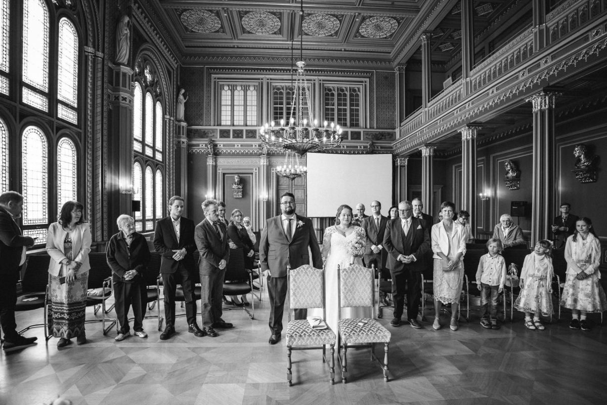 Standesamtliche Trauung von Janina und Tobias im historischen Rathaus Zittau